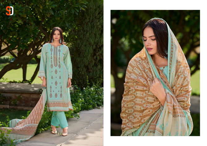 Bin Saeed Lawn Collection Vol 11 By Shraddha Embroidery Cotton Pakistani Suits Suppliers In India
